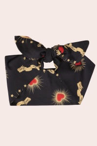 Banned Retro - Sacred Hearts Bandana in Schwarz