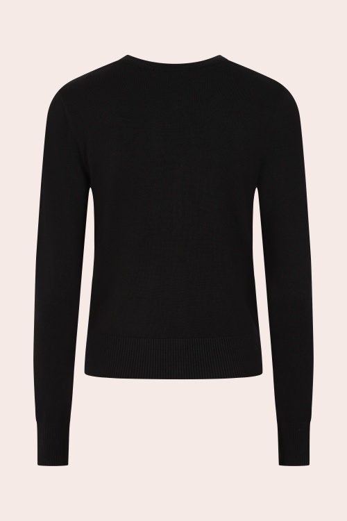 Banned Retro - Heritage Moon Cardigan in Black 4