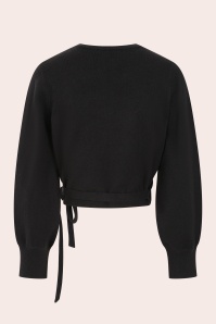 Banned Retro - Fatima Wrap Cardigan in Black 4