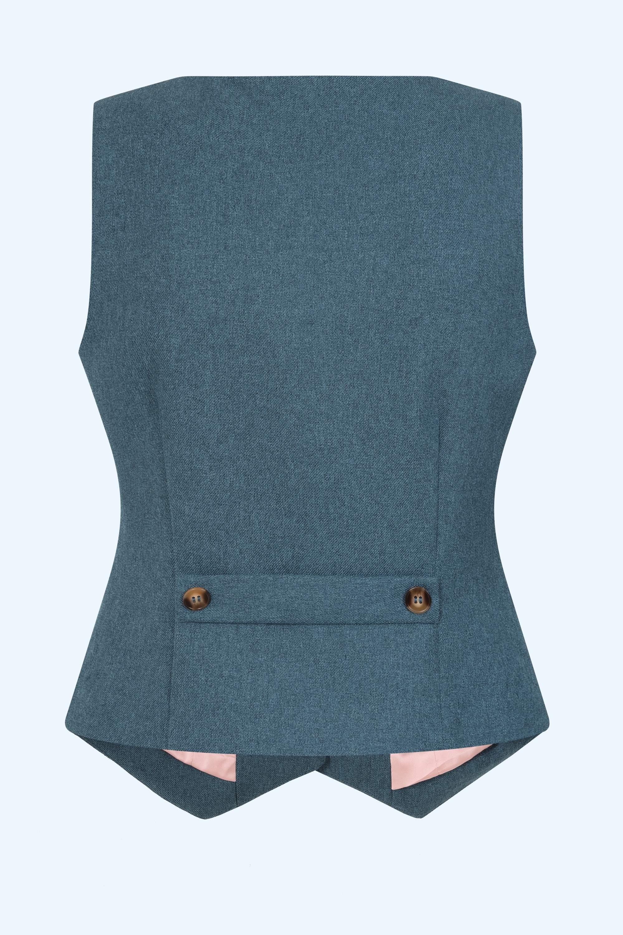 Banned Retro - Gilet de tailleur Selma en bleu sarcelle 2
