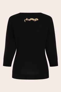 Banned Retro - Mia True Love Baumwoll-Cardigan in Schwarz 4