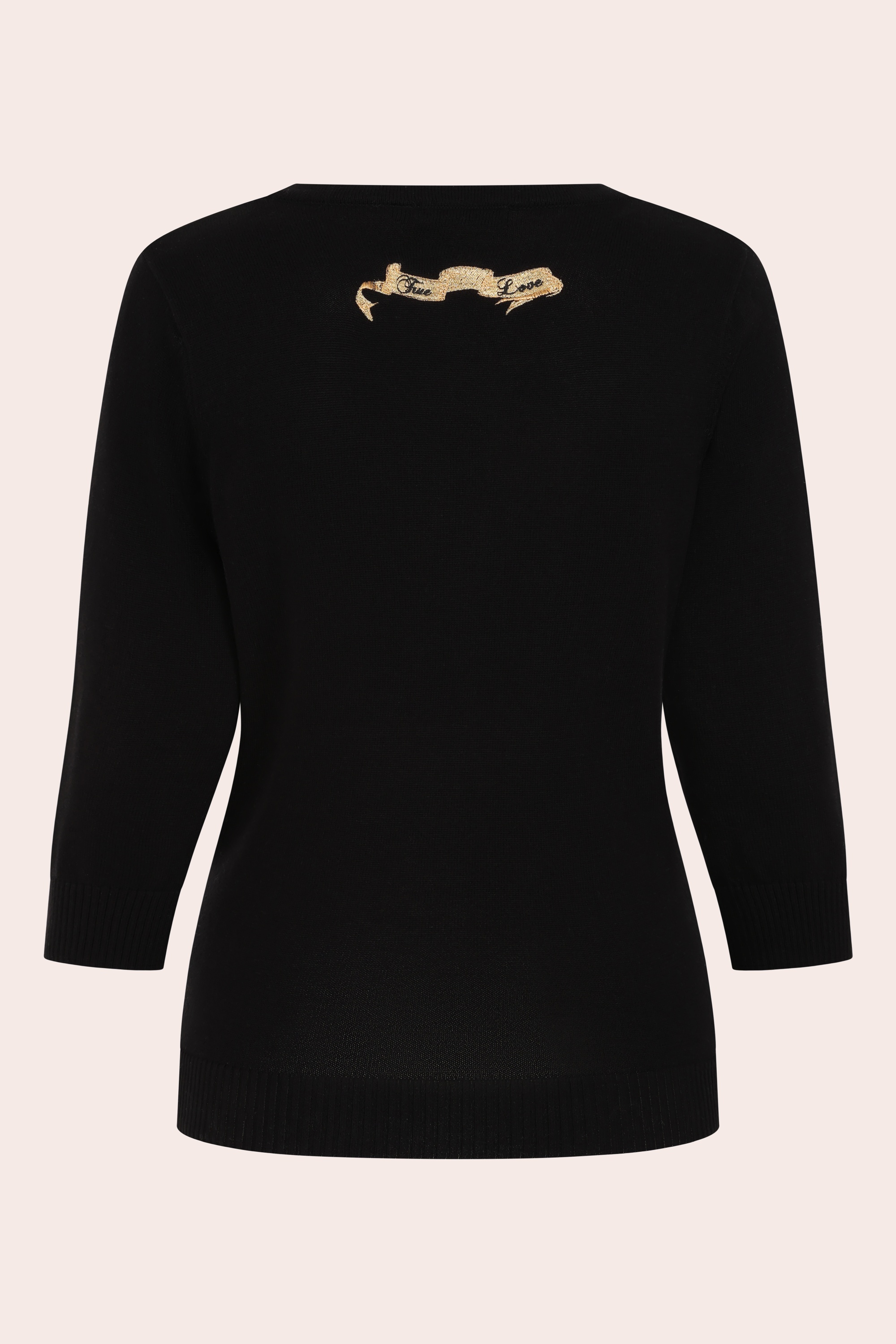 Banned Retro - Mia True Love Baumwoll-Cardigan in Schwarz 4