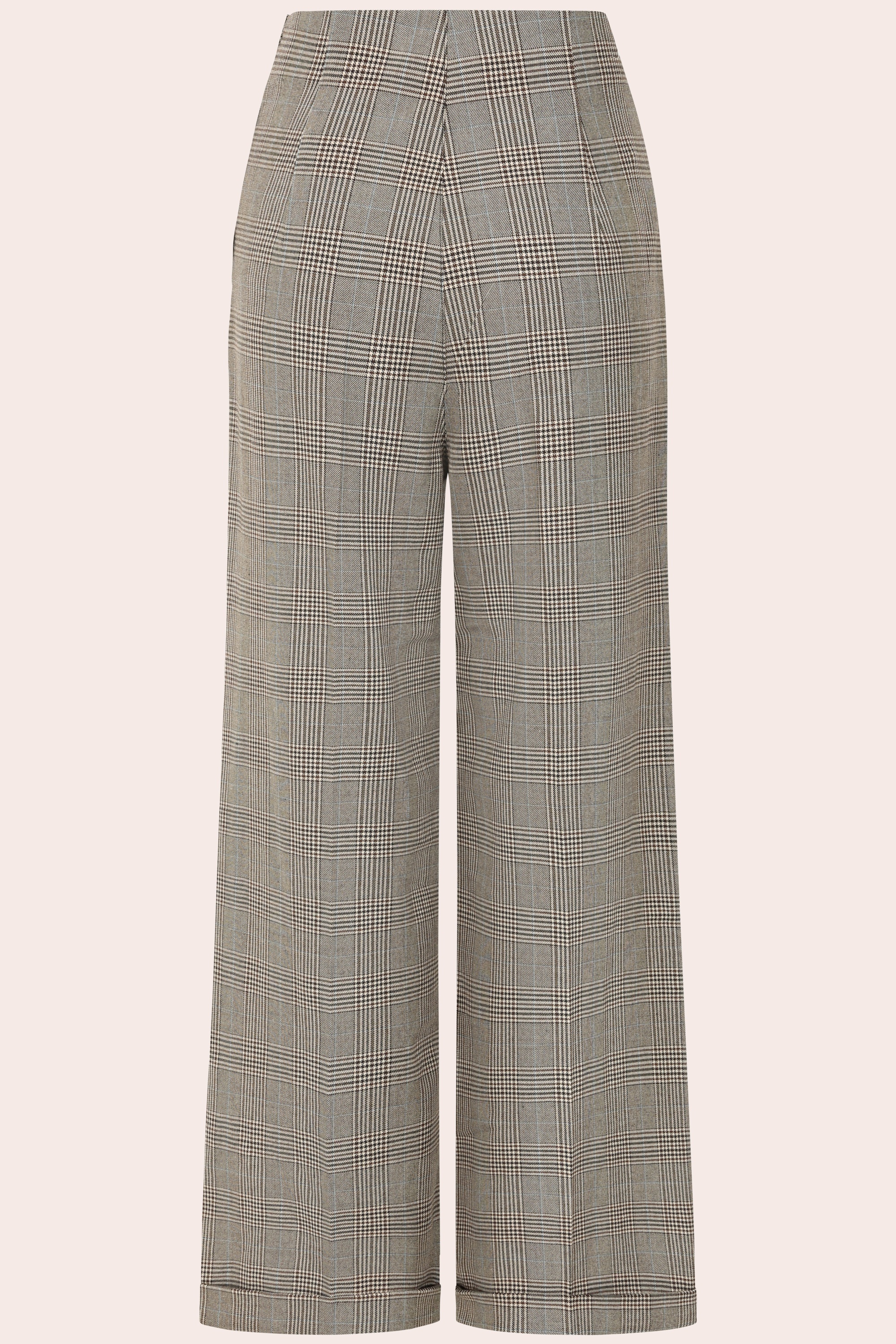 Banned Retro - Ottavia Prince Of Wales pantalon in bruin 4