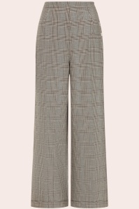 Banned Retro - Ottavia Prince Of Wales pantalon in bruin 2