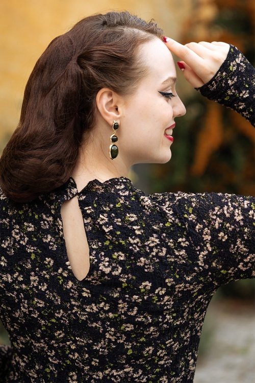 Wild Pony - Robe midi Petal Pop en noir 4