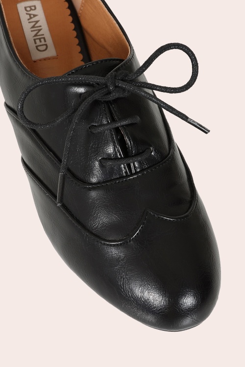 Banned Retro - Belle Epoque shoe booties in zwart 3