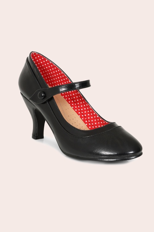 Banned Retro - Piccadilly Mary Jane pumps in zwart 2