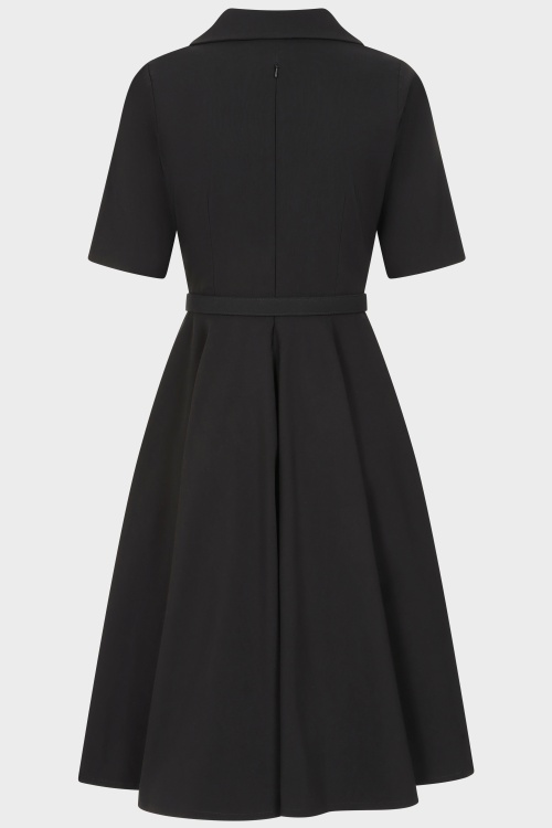 Glamour Bunny - Topvintage exclusive ~ The Yade Long Sleeve Swing Dress in Black 4