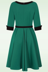Glamour Bunny - Exklusiv bei Topvintage ~ The Vivienne Swingkleid in Petrol 4