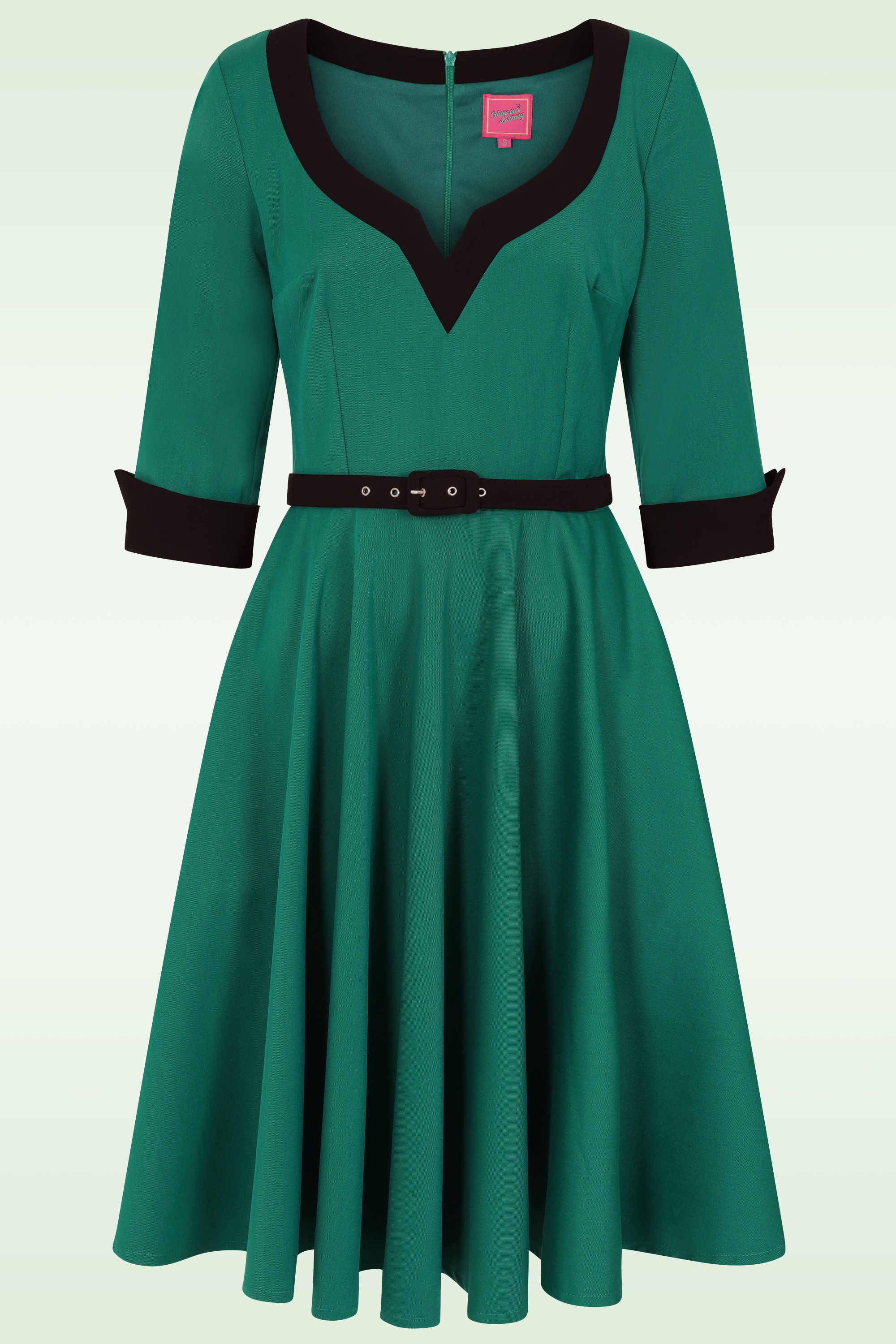 Glamour Bunny - Exklusiv bei Topvintage ~ The Vivienne Swingkleid in Petrol 3