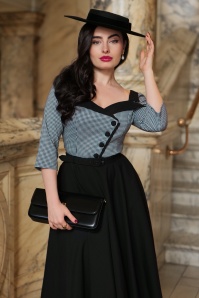 Glamour Bunny - Topvintage exclusive ~ The Suzette Swing Dress in Black 2