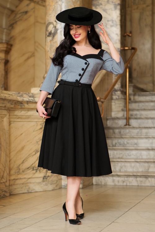 Glamour Bunny - Exklusiv bei Topvintage ~ The Suzette Swingkleid in Schwarz