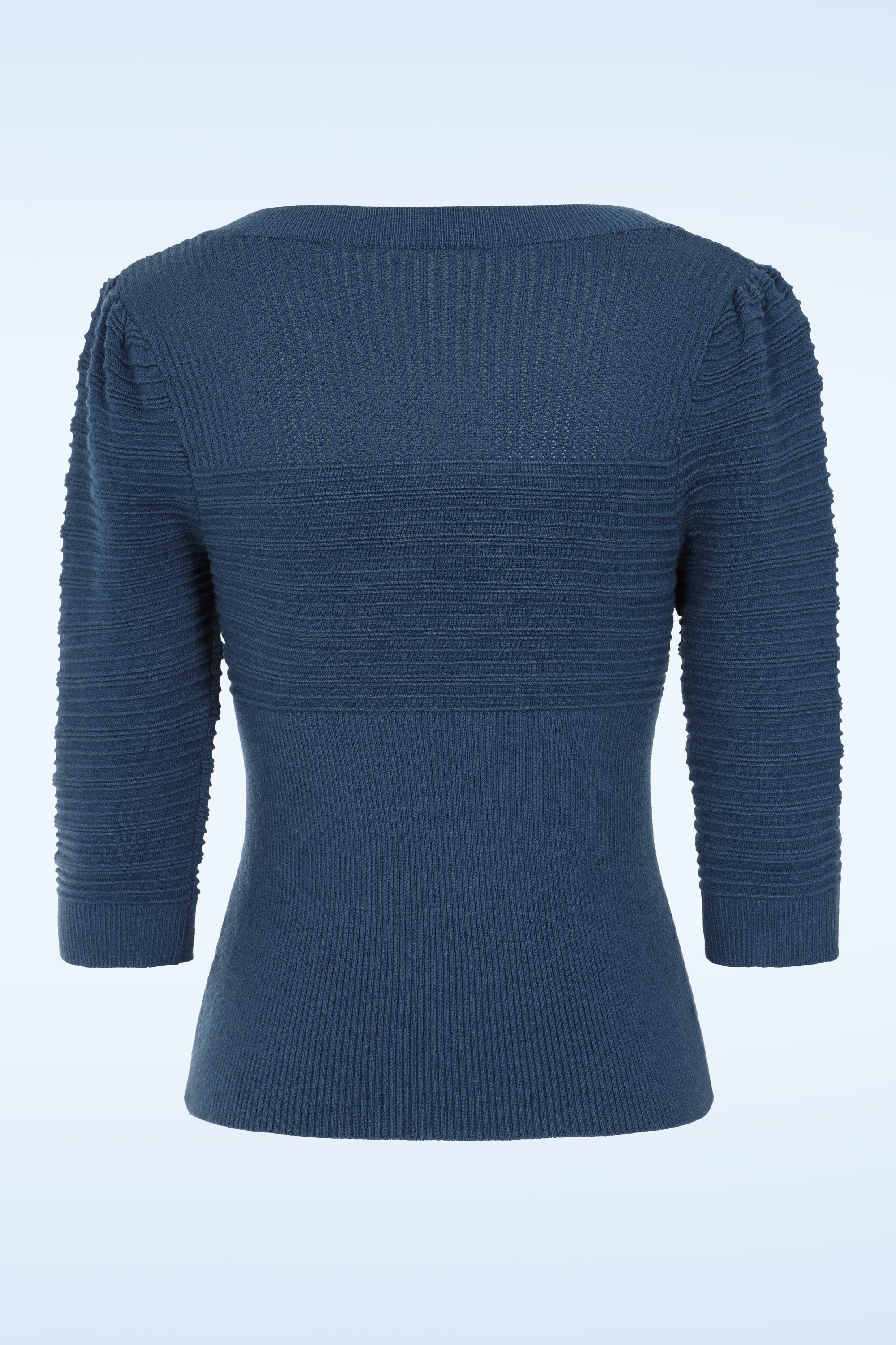 Topvintage Boutique Collection - Exclusivité Topvintage  ~ Haut en maille Jannett en bleu sarcelle 4