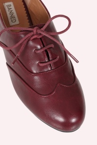 Banned Retro - Escarpins-bottines Belle Epoque en bordeaux 3