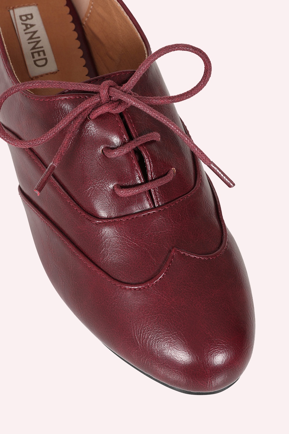 Banned Retro - Escarpins-bottines Belle Epoque en bordeaux 3