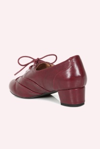 Banned Retro - Escarpins-bottines Belle Epoque en bordeaux 4