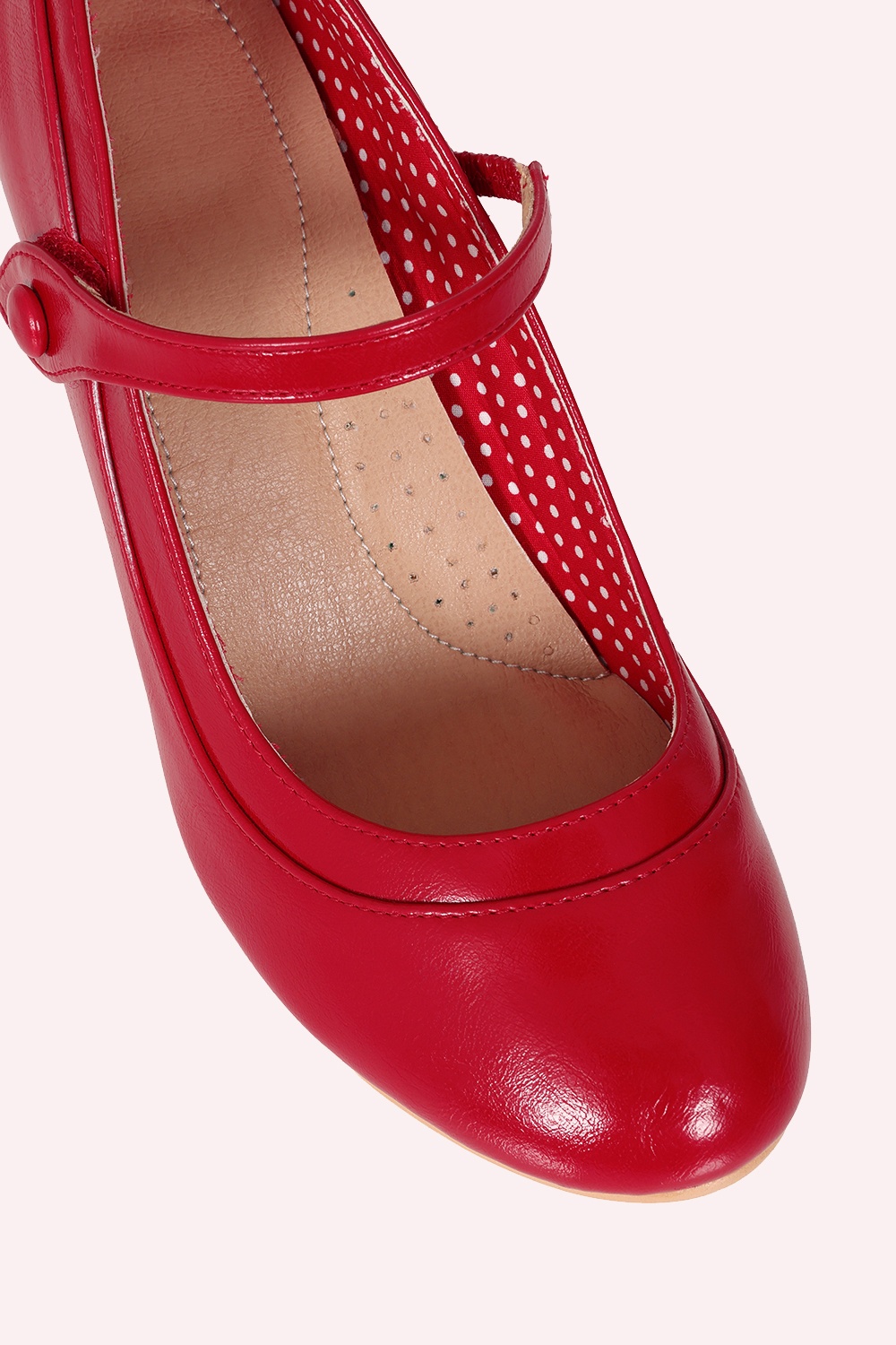 Banned Retro - Escarpins babies Piccadilly Mary Jane en rouge 3