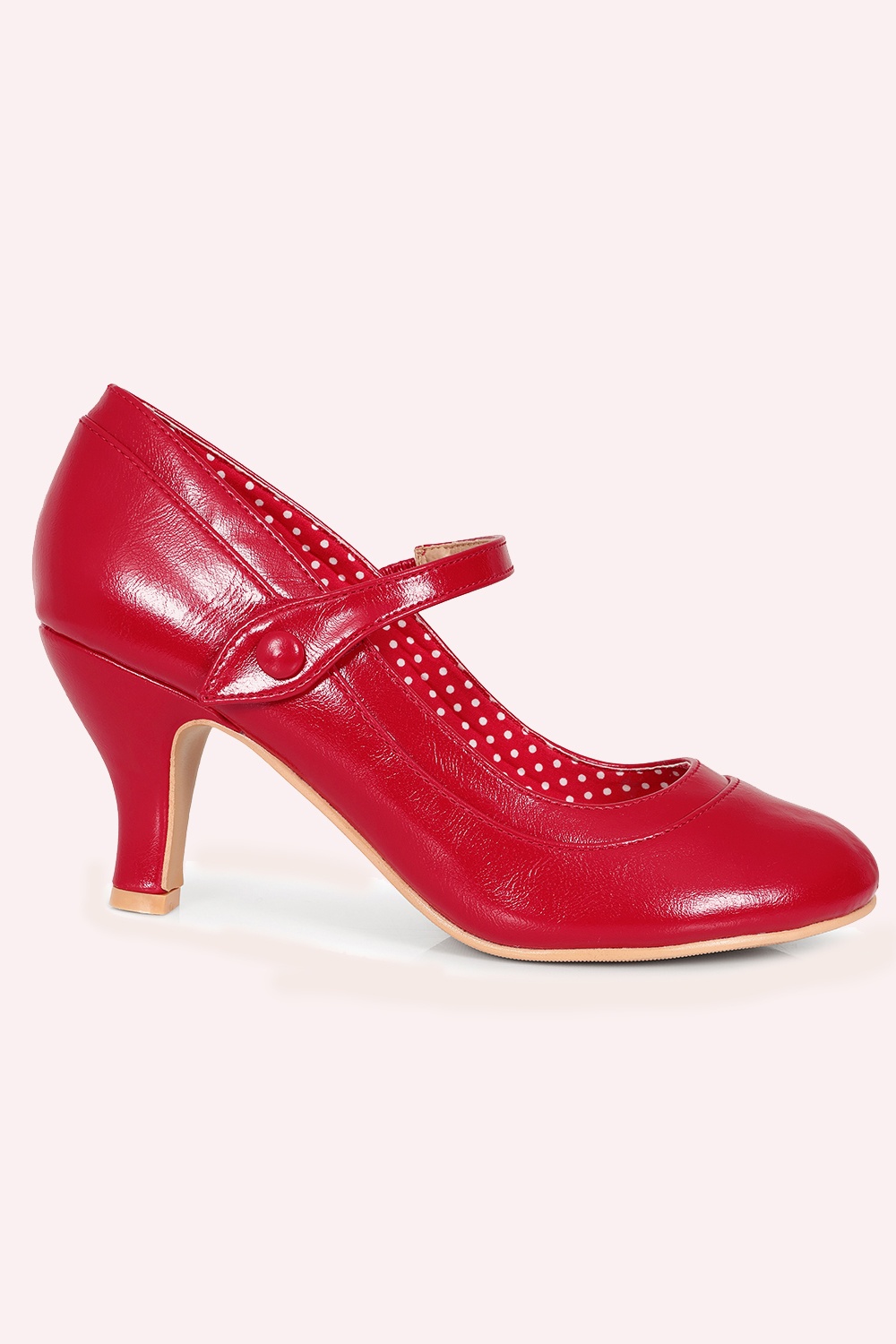 Banned Retro - Escarpins babies Piccadilly Mary Jane en rouge