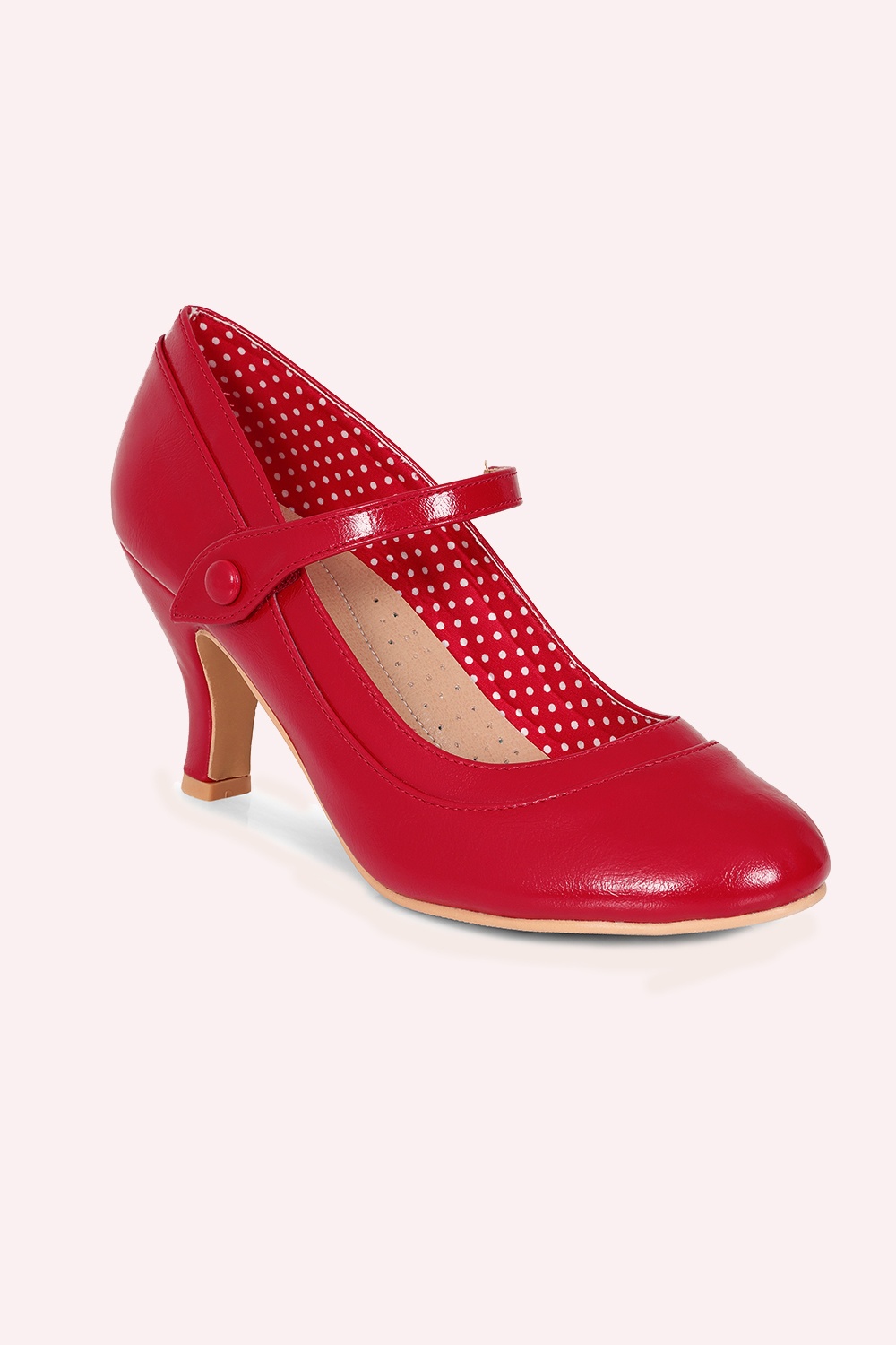 Banned Retro - Escarpins babies Piccadilly Mary Jane en rouge 2