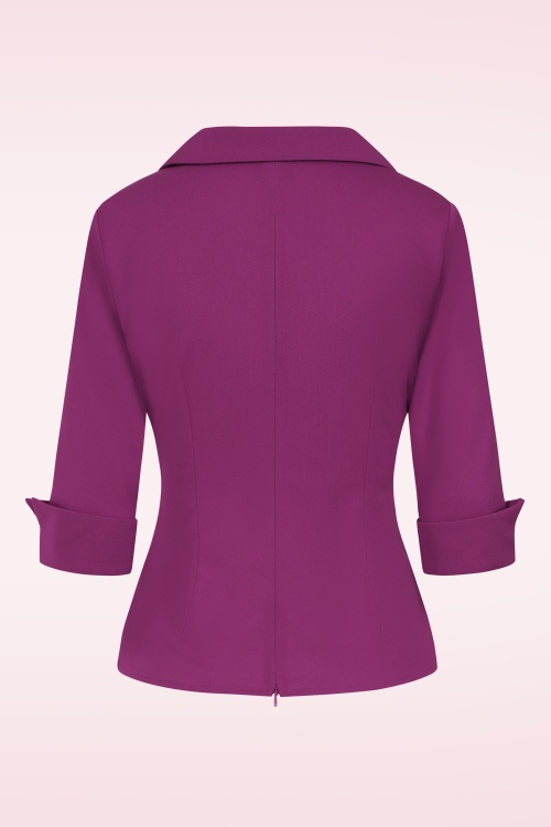 Glamour Bunny - Topvintage Exclusive ~ The Dianne Blouse in Purple 4