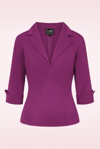 Glamour Bunny - Topvintage Exclusive ~ The Dianne Blouse in Purple 2