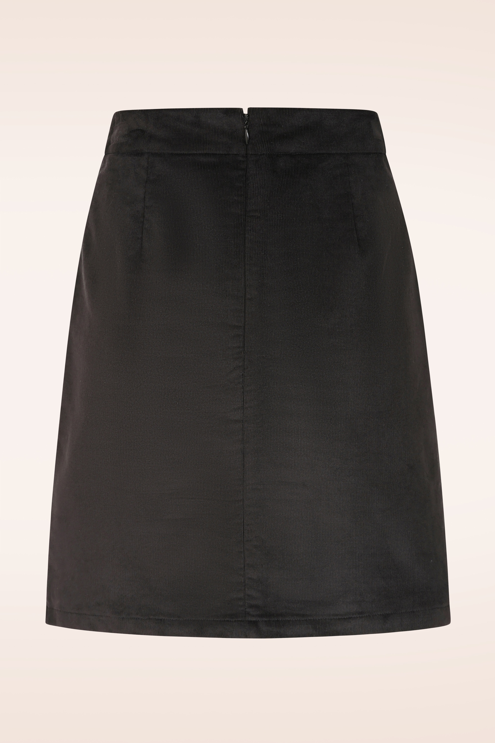 Topvintage Boutique Collection - Exclusivité Topvintage ~ Jupe en velours côtelé Ida en noir 4