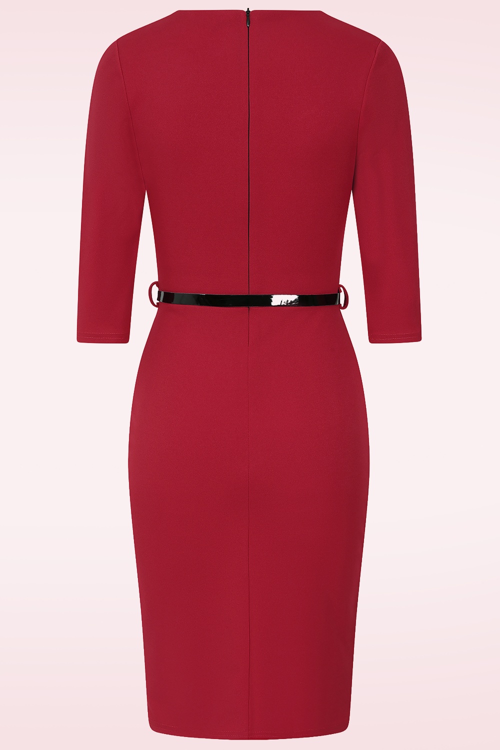Vintage Chic for Topvintage - Topvintage exclusive ~ Xenia pencil jurk in rood 2