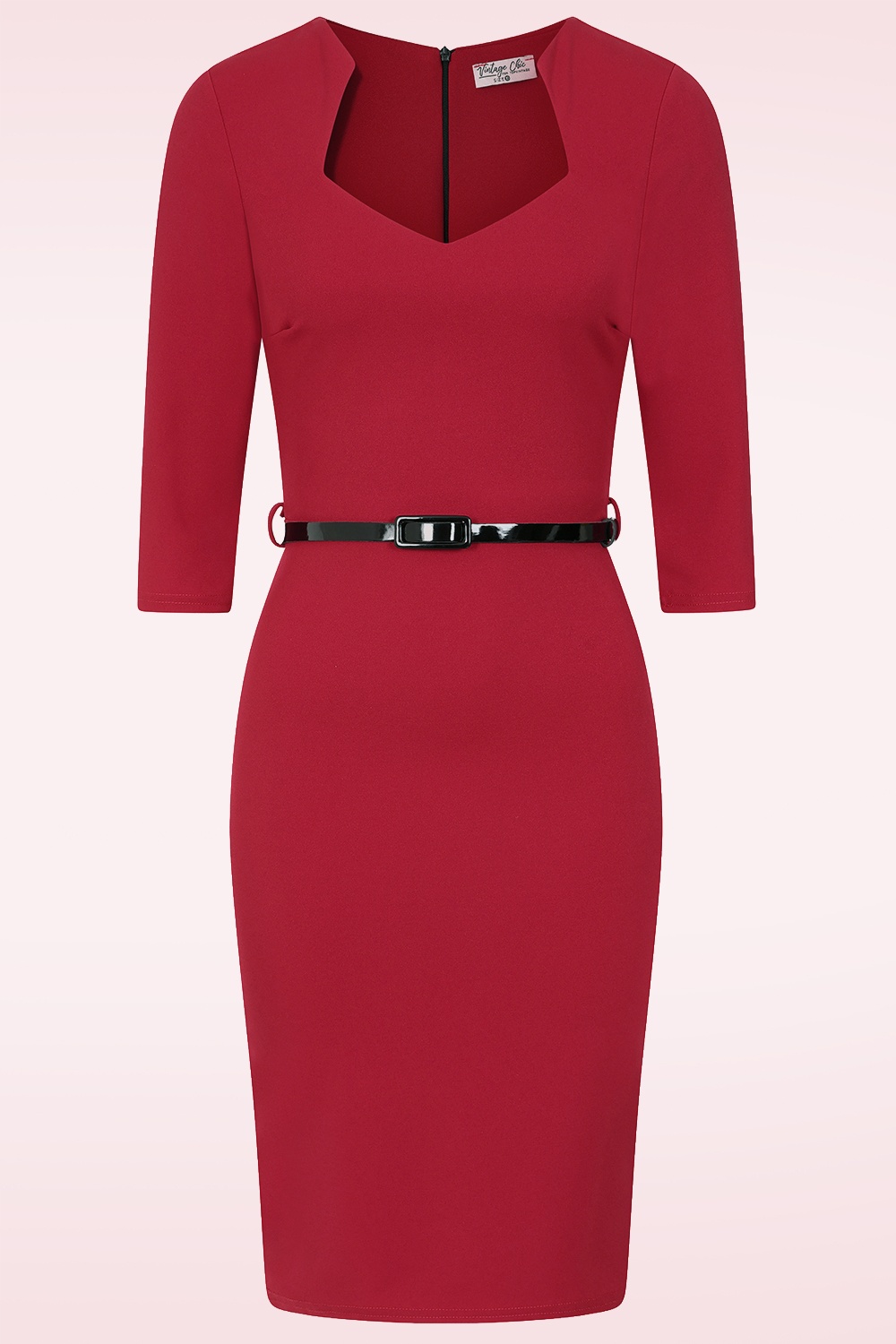 Vintage Chic for Topvintage - Topvintage exclusive ~ Xenia pencil jurk in rood