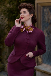 Miss Candyfloss - Betill Bol asymmetrische blazer in merlot