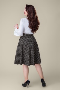 Topvintage Boutique Collection - Topvintage exclusive ~ Miriam Swing Skirt in Black and Red 2