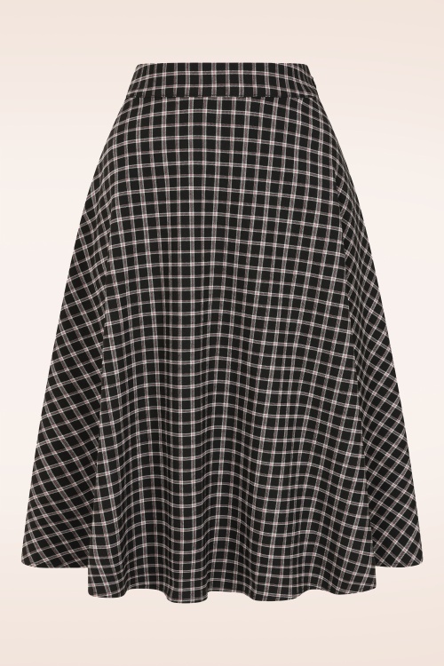 Topvintage Boutique Collection - Topvintage exclusive ~ Miriam Swing Skirt in Black and Red 3