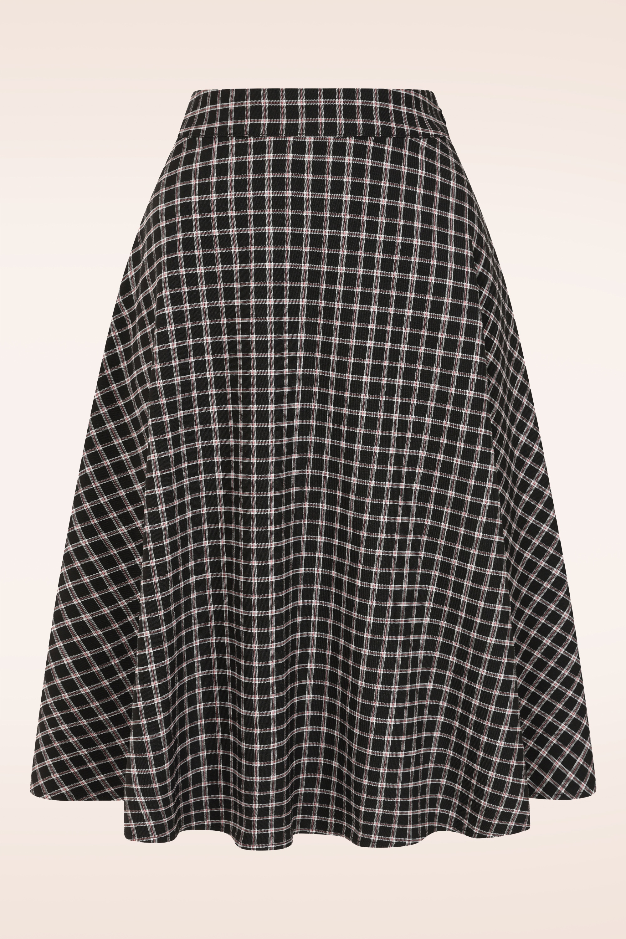 Topvintage Boutique Collection - Topvintage exclusive ~ Miriam Swing Skirt in Black and Red 3