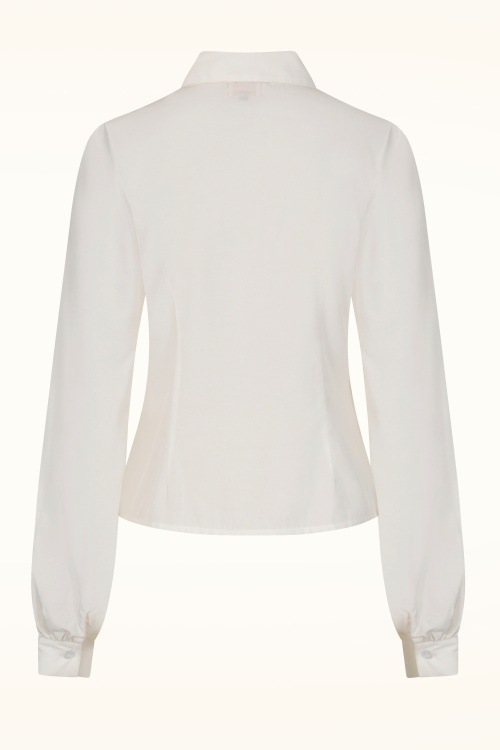 Topvintage Boutique Collection - Topvintage Exclusive ~ Jess blouse in wit 4