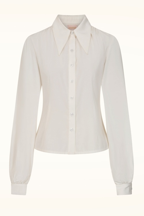 Topvintage Boutique Collection - Topvintage Exclusive ~ Jess blouse in wit 2