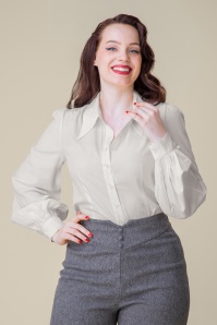 Topvintage Boutique Collection - Topvintage Exclusive ~ Jess blouse in wit