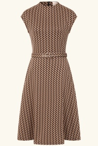 Topvintage Boutique Collection - Topvintage exclusive ~ Aive Swing Dress in Caramel 2