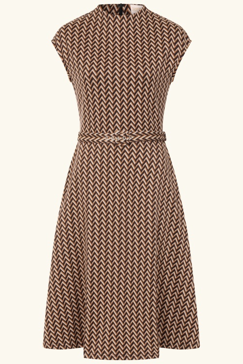 Topvintage Boutique Collection - Topvintage exclusive ~ Aive Swing Dress in Caramel 2