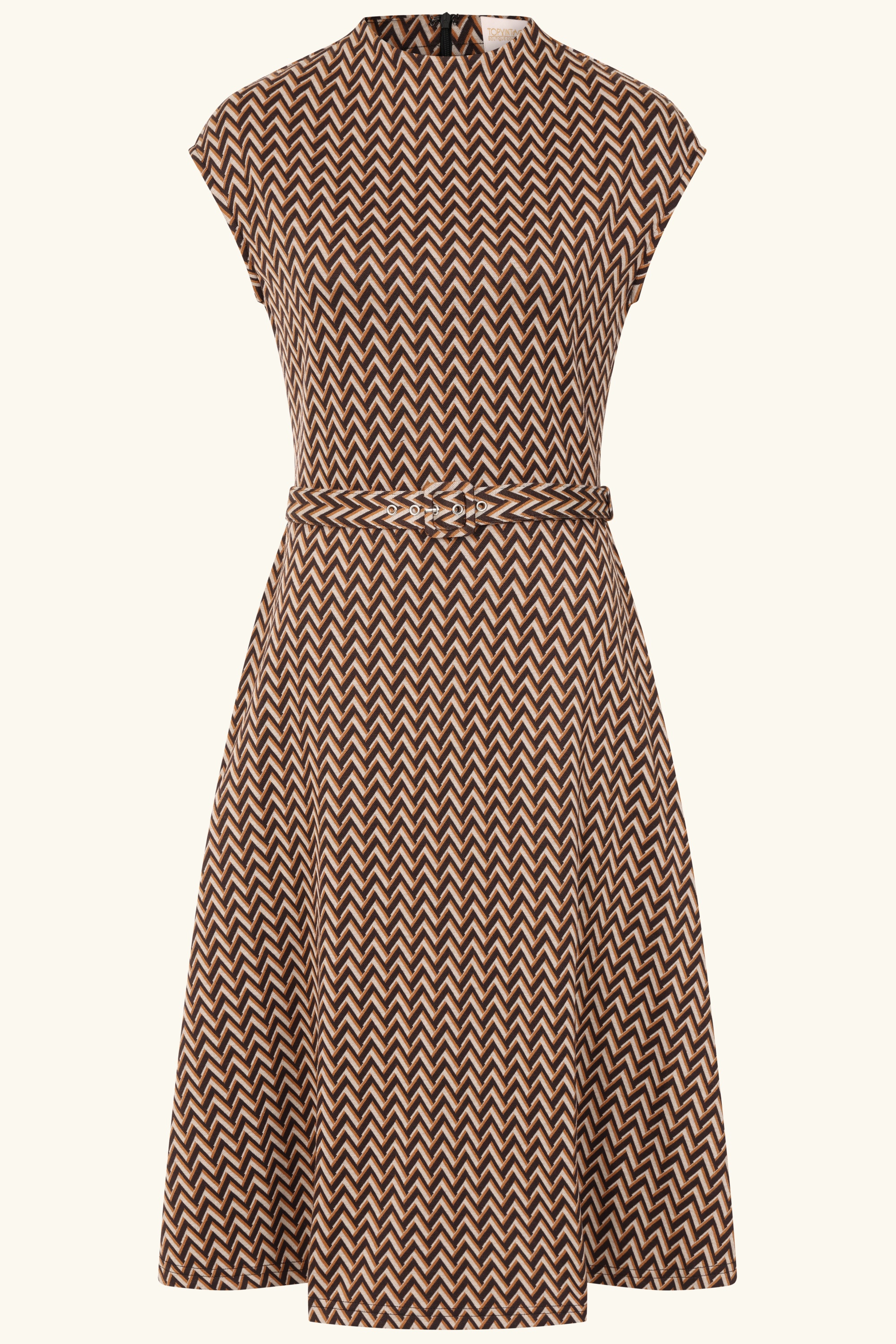 Topvintage Boutique Collection - Topvintage exclusive ~ Aive Swing Dress in Caramel 2