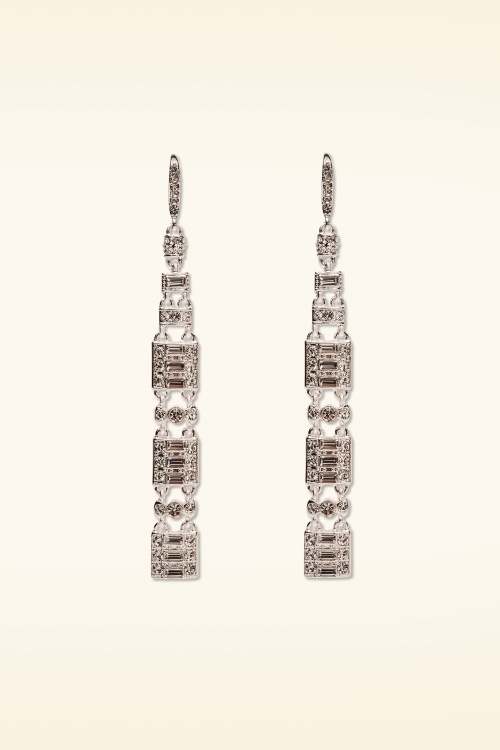 Lovely - Crystal Empire State oorbellen in zilver