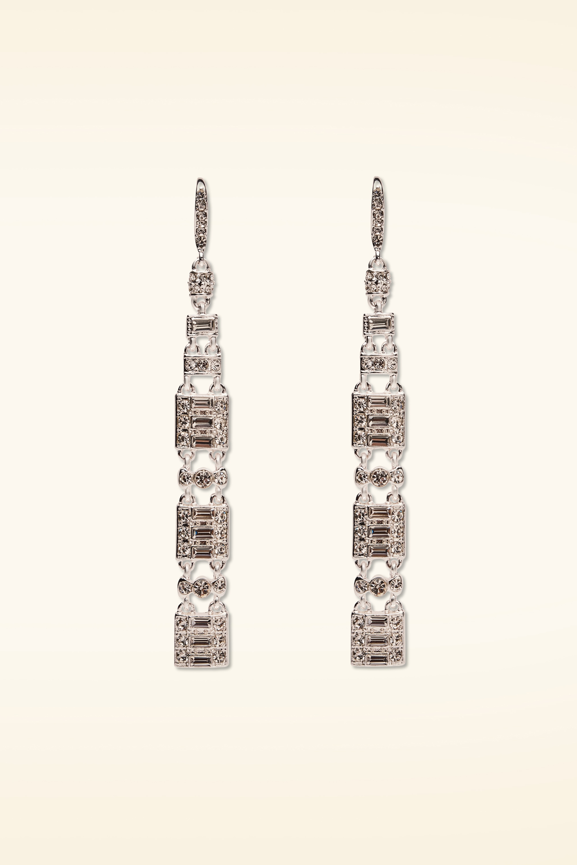 Lovely - Crystal Empire State oorbellen in zilver