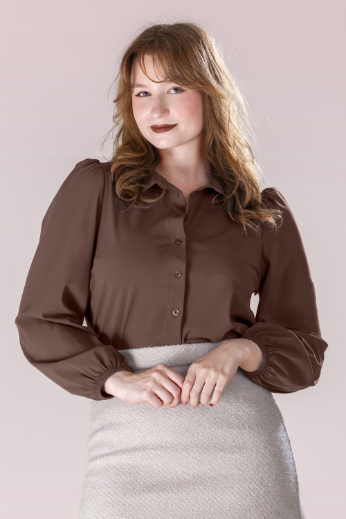 Smashed Lemon - Chemisier Choco Muse en marron foncé 2