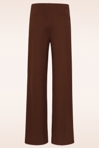 Smashed Lemon - Pantalon habillé Tess en marron foncé 4