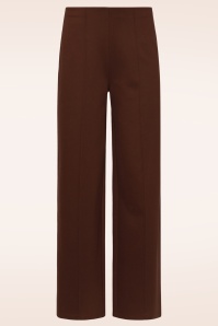 Smashed Lemon - Pantalon habillé Tess en marron foncé 2