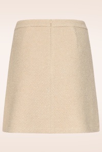 Smashed Lemon - Jupe trapèze Sammy Shimmer en sable clair 3
