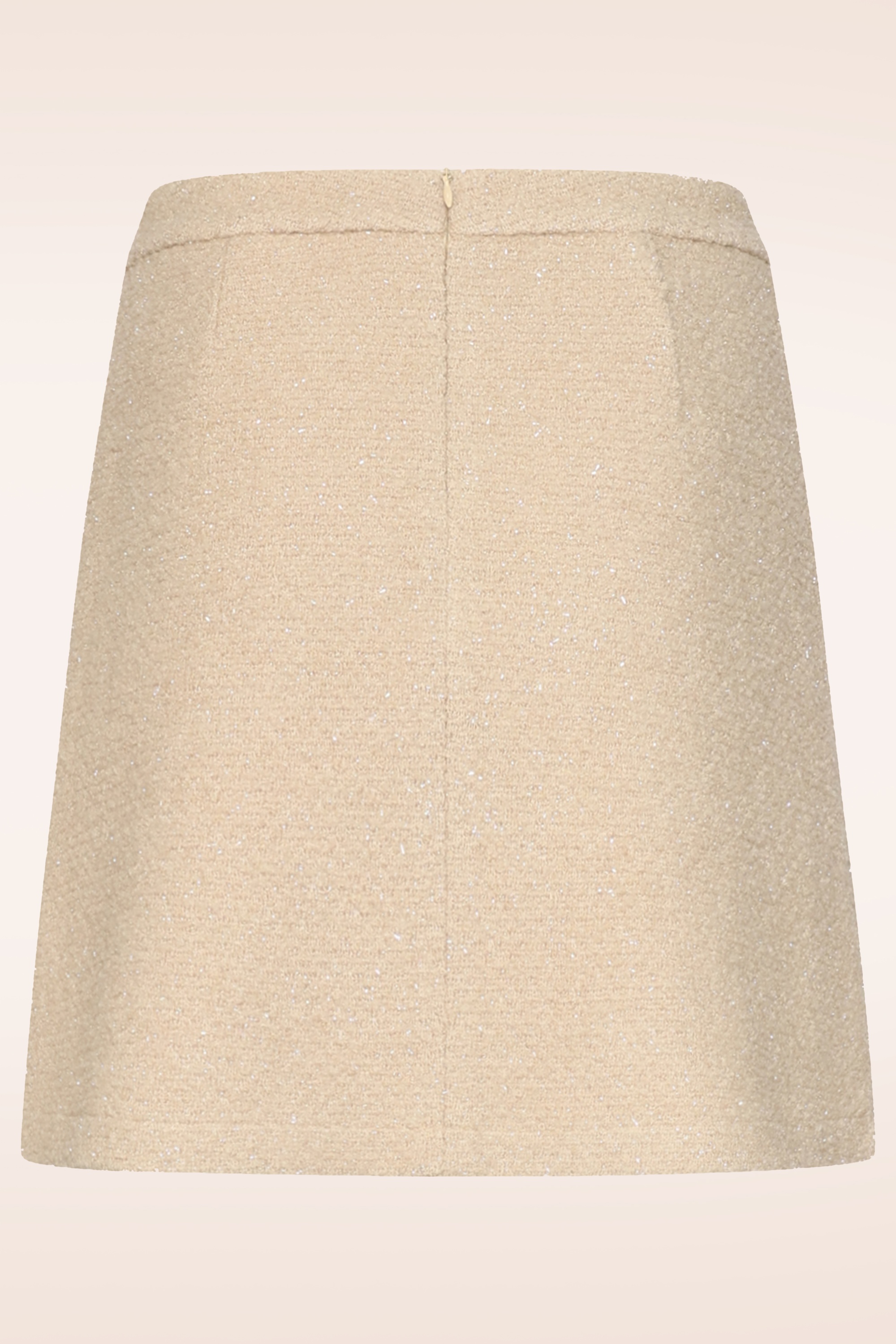 Smashed Lemon - Jupe trapèze Sammy Shimmer en sable clair 3