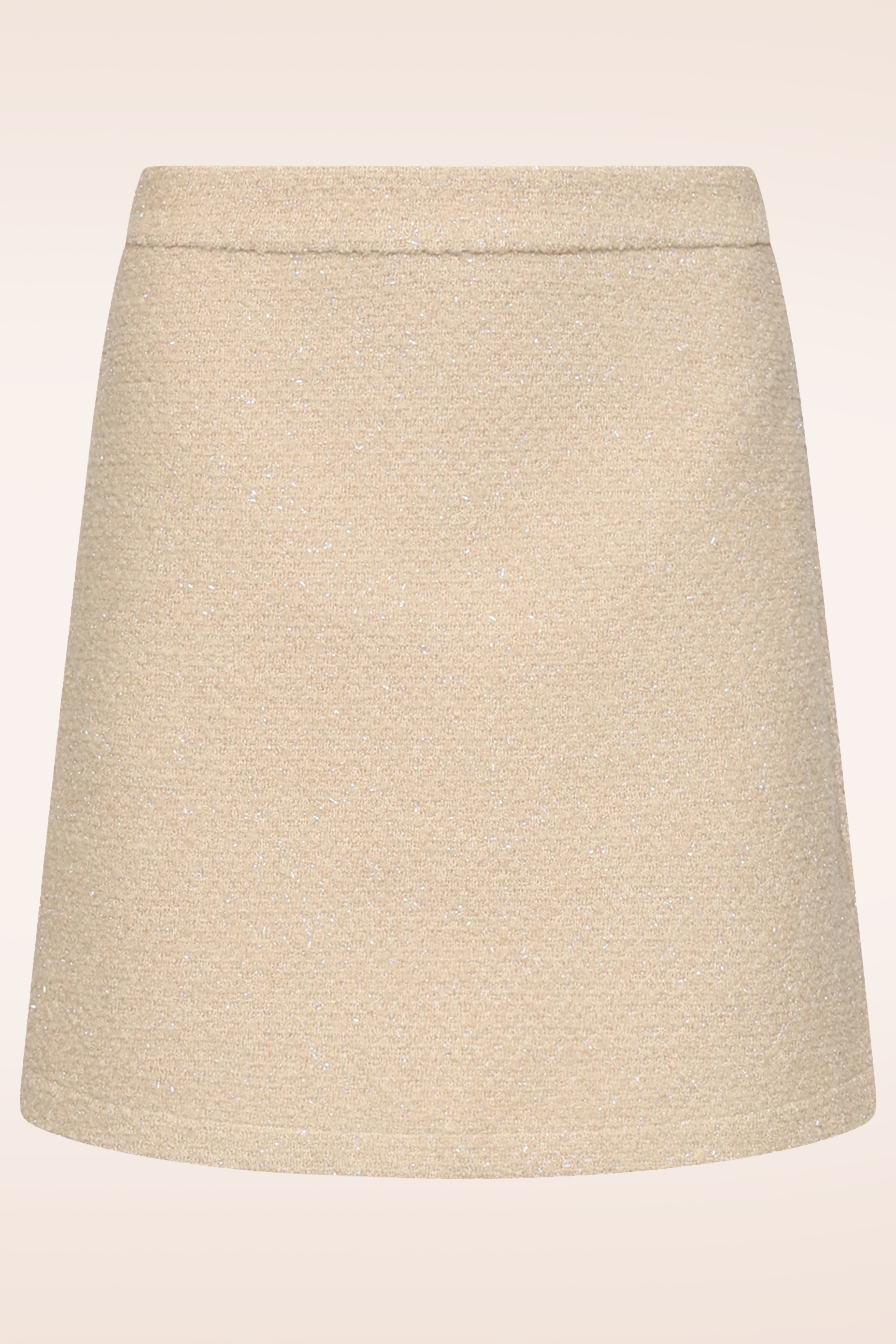 Smashed Lemon - Jupe trapèze Sammy Shimmer en sable clair