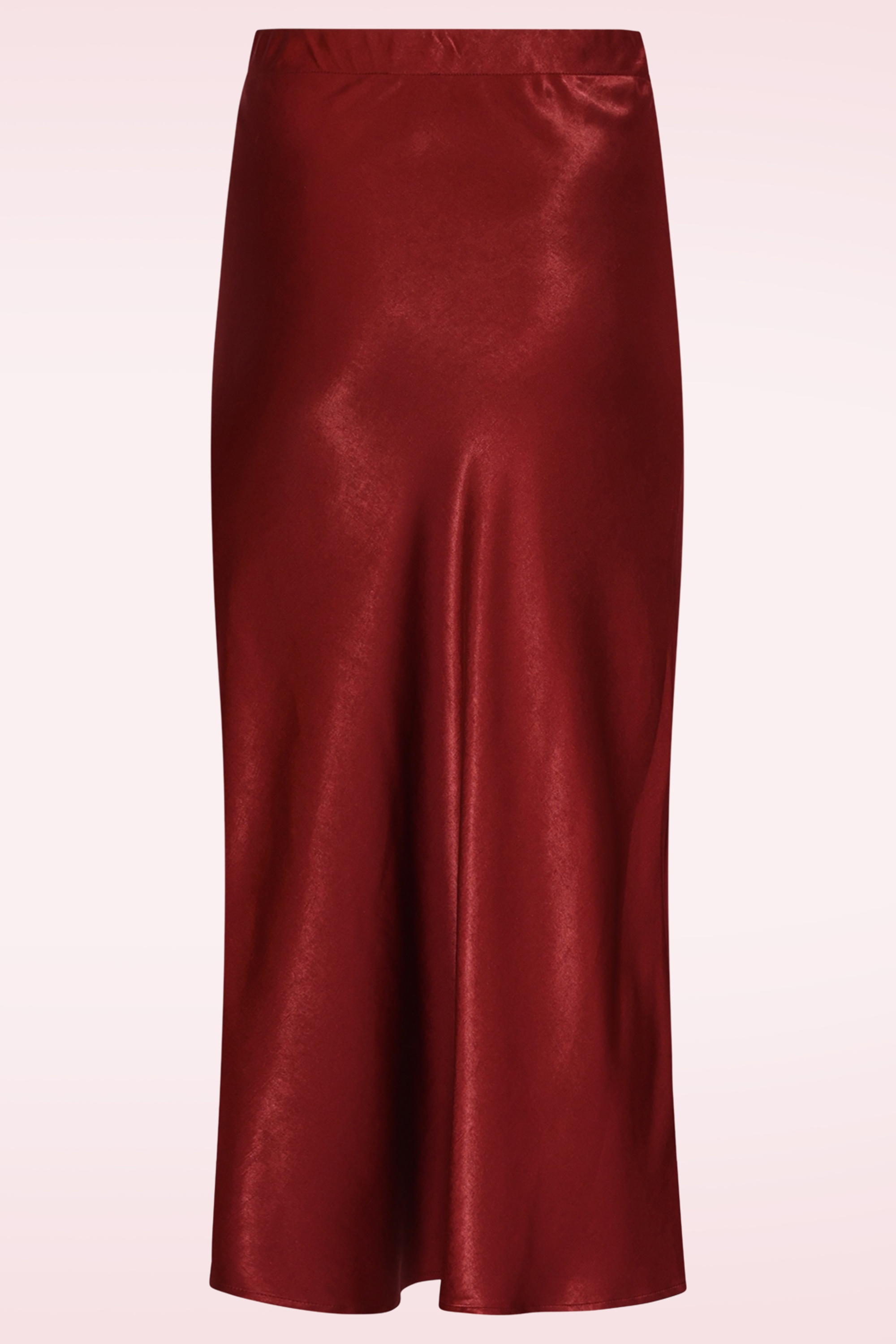 Smashed Lemon - Jupe midi Ruby en satin bordeaux 4