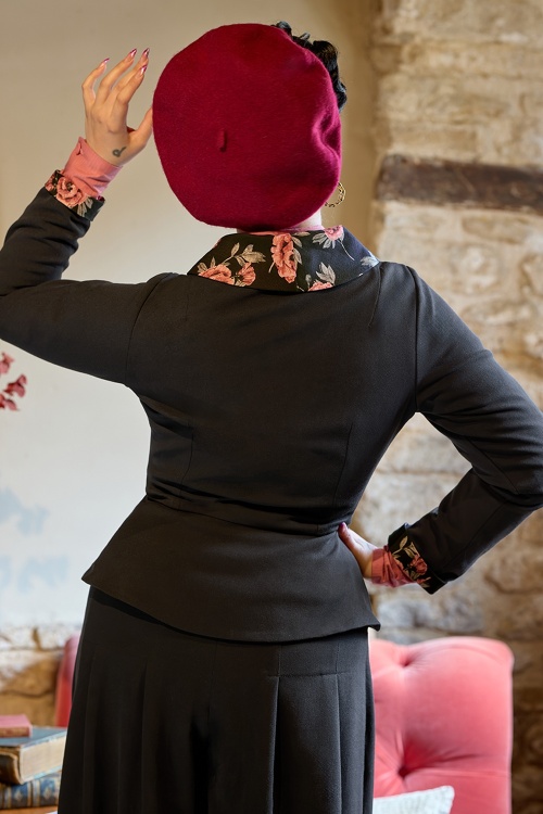 Miss Candyfloss - Hermia Lou Roses blazer in zwart 3