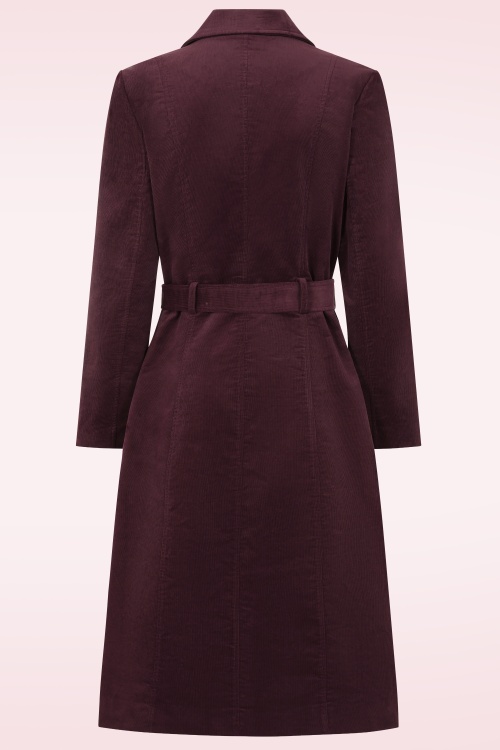 Topvintage Boutique Collection - Topvintage exclusive ~ Rinna Corduroy Coat in Bordeaux 4