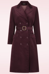 Topvintage Boutique Collection - Topvintage exclusive ~ Rinna Corduroy Coat in Bordeaux 2